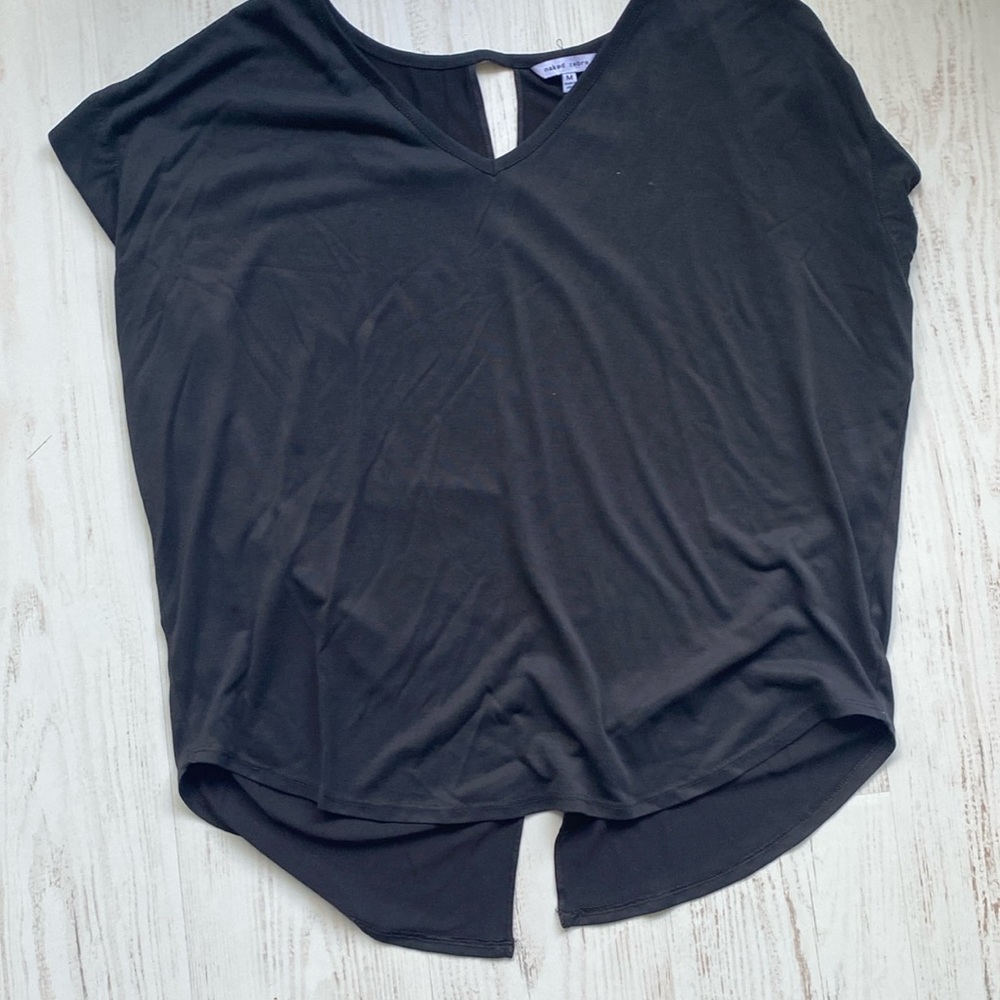 Naked Zebra black top size S